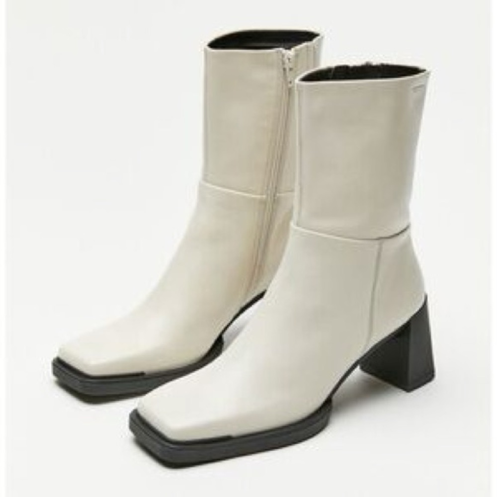 VAGABOND EDWINA OFF WHITE BOOTS
